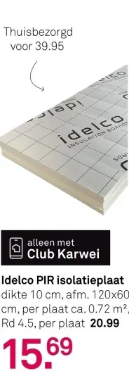 Aanbieding: PIR isolatieplaat