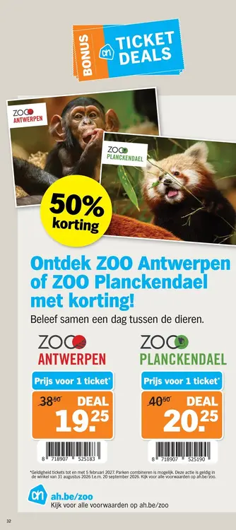 Promotie: ZOO Antwerpen of ZOO Planckendael