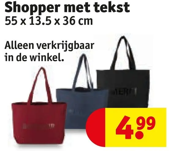 Aanbieding: Shopper met tekst