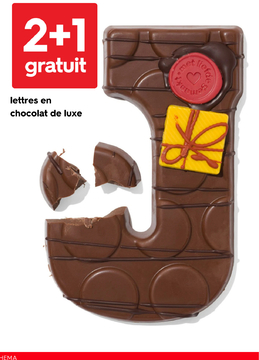 Offre: lettres en chocolat de luxe