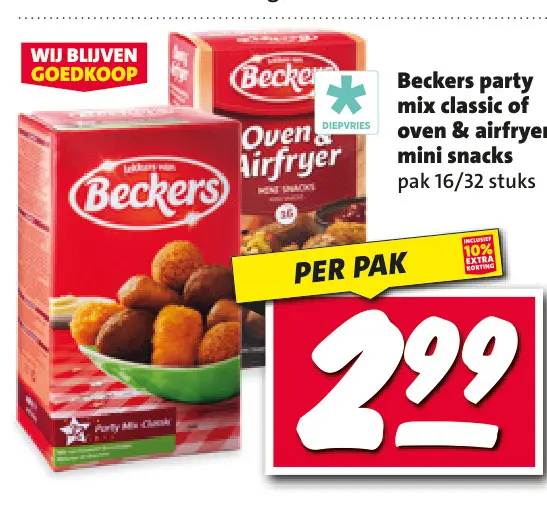 Aanbieding: Party mix classic of oven & airfryer mini snacks