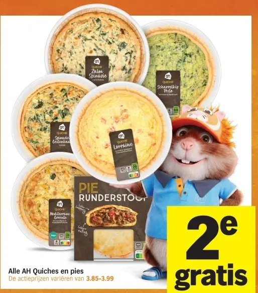 Aanbieding: AH Quiches en pies