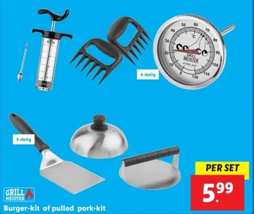 Aanbieding: Burger-kit of pulled pork-kit