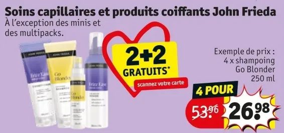 Offre: Soins capillaires et produits coiffants