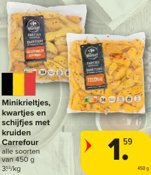 Promotie: Minikrieltjes, kwartjes en schijfjes met kruiden