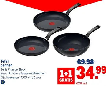 Aanbieding: Tefal pannen Serie Change Black
