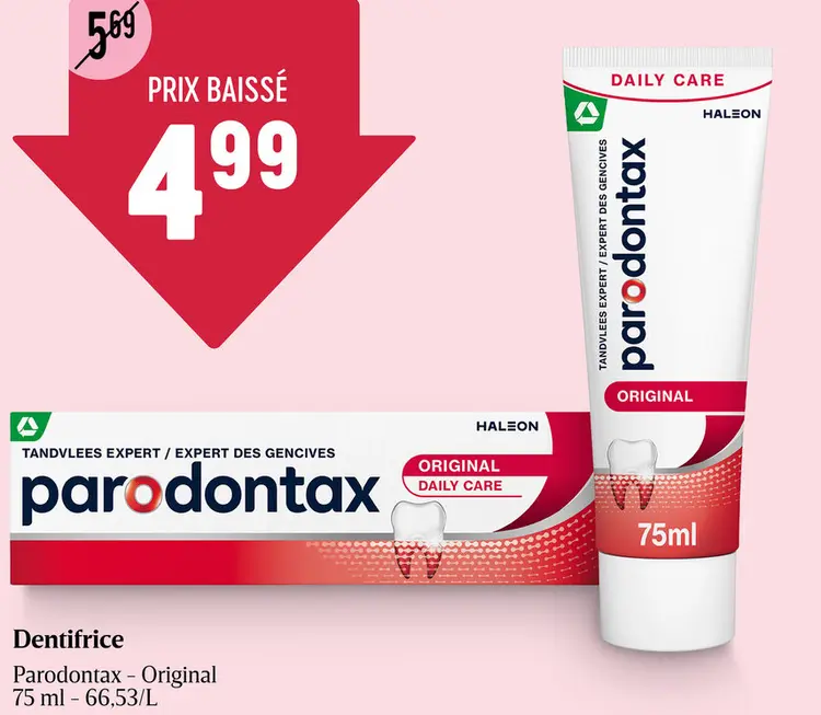 Offre: Dentifrice Parodontax - Original