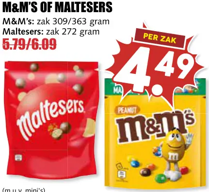 Aanbieding: M&M's Of Maltesers