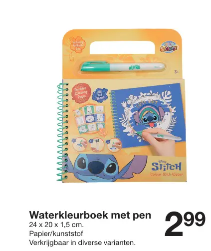 Promotie: Waterkleurboek met pen