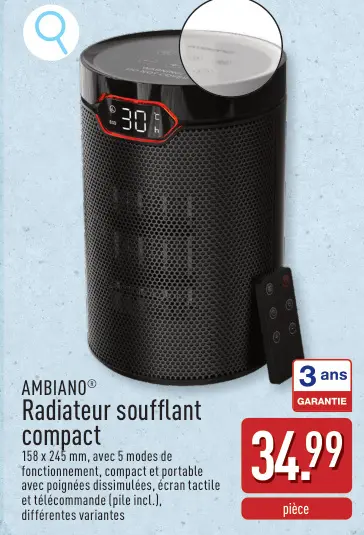 Offre: Radiateur soufflant compact