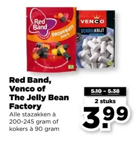 Aanbieding: Red Band, Venco of The Jelly Bean Factory