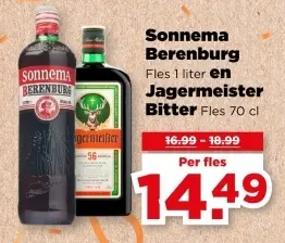 Aanbieding: Sonnema Berenburg en Jagermeister Bitter
