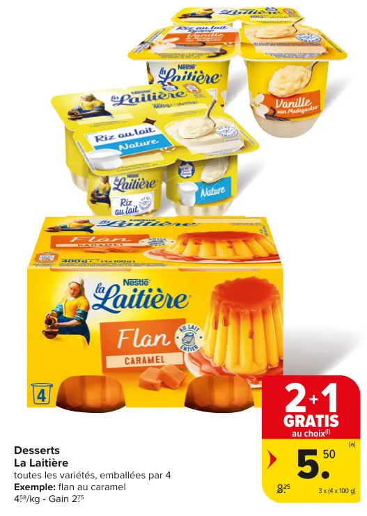 Offre: Desserts La Laitière