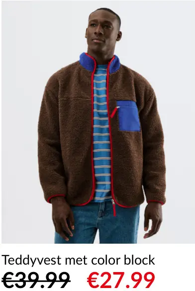Promotie: JBC Teddyvest met color block