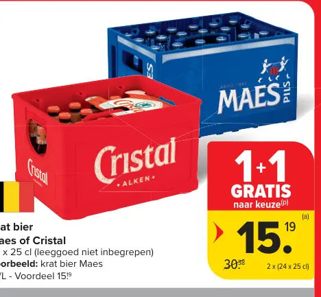 Promotie: krat bier Maes of Cristal