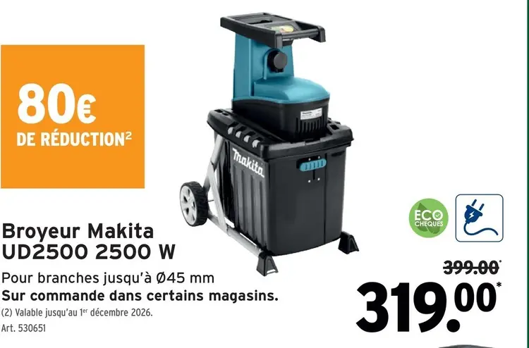 Offre: Broyeur Makita UD2500 2500 W