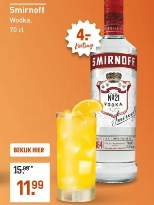 Aanbieding: Smirnoff Vodka