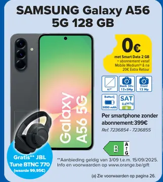 Aanbieding: SAMSUNG Galaxy A56 5G 128 GB