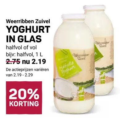 Aanbieding: Yoghurt in glas