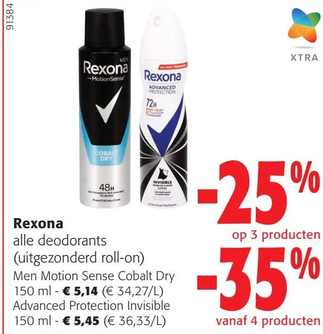Aanbieding: Rexona deodorants