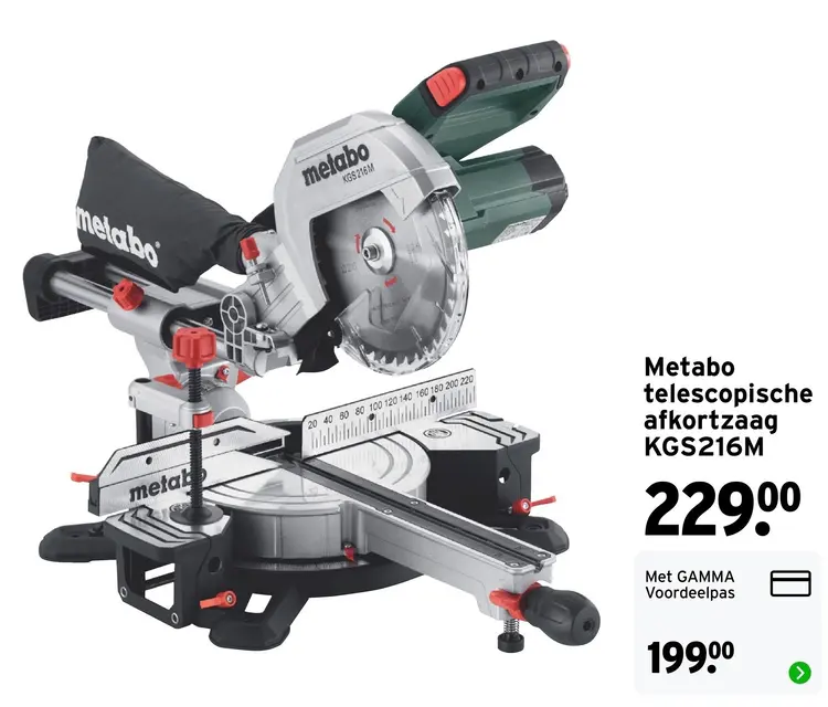 Aanbieding: Telescopische afkortzaag KGS216M