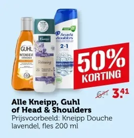 Aanbieding: Alle Kneipp, Guhl of Head & Shoulders