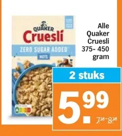 Aanbieding: Quaker Cruesli