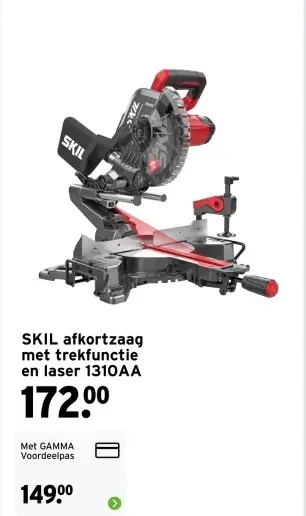 Aanbieding: afkortzaag met trekfunctie en laser 1310AA