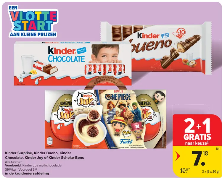 Promotie: Kinder Surprise, Kinder Bueno, Kinder Chocola