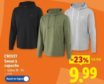 Offre: Sweat à capuche