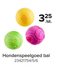 Promotie: Speelgoed hond TPR bal Yellow Vanilla 64cm