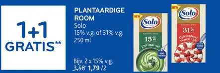 Promotie: Plantaardige room