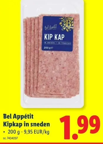 Promotie: Bel Appétit Kipkap in sneden
