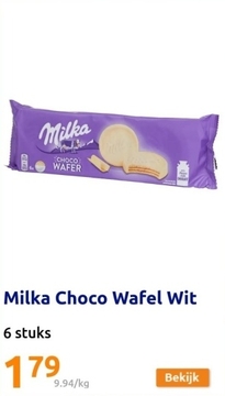 Aanbieding: Milka Choco Wafel Wit
