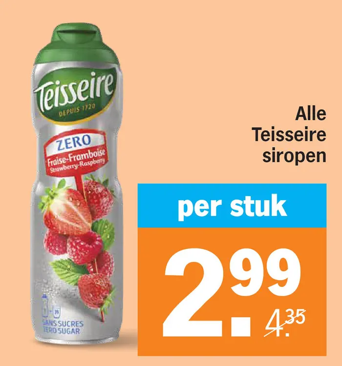Aanbieding: Alle Teisseire siropen