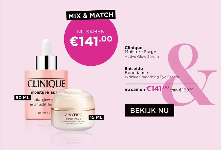 Aanbieding: Moisture Surge Active Glow Serum & Benefiance
