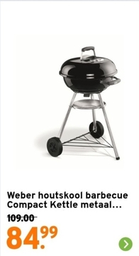 Aanbieding: Weber houtskool barbecue Compact Kettle metaal