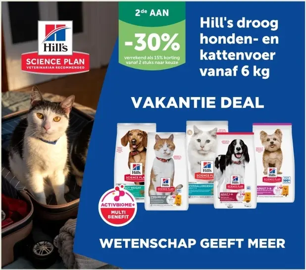 Promotie: Hill's droog honden- en kattenvoer