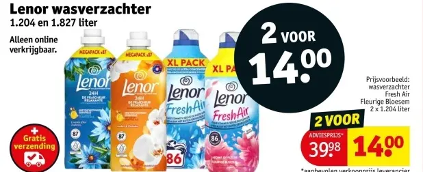 Aanbieding: Lenor wasverzachter