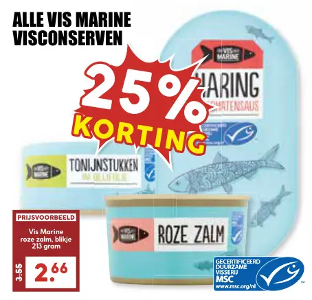 Aanbieding: Vis Marine roze zalm
