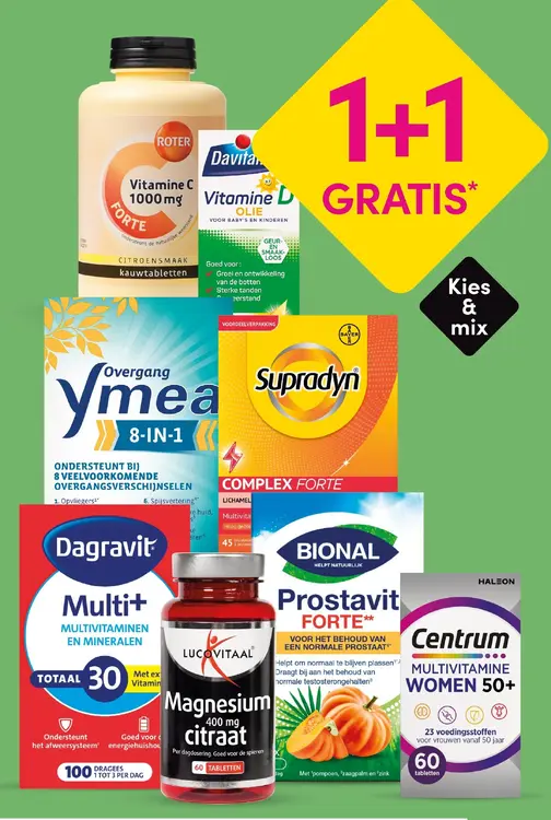 Aanbieding: Roter, Davitamon, Ymea, Supradyn, Dagravit, L