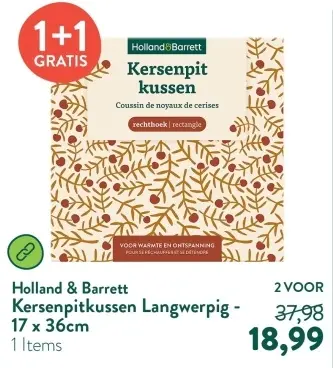 Aanbieding: Kersenpitkussen Langwerpig
