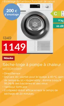 Offre: Sèche-linge à pompe à chaleur