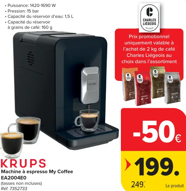 Offre: Machine à espresso My Coffee EA2004E0