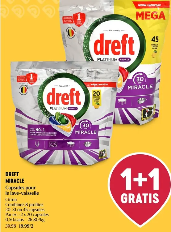 Offre: Capsules pour le lave-vaisselle