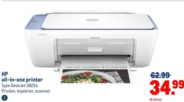 Aanbieding: HP all-in-one printer Type DeskJet 2822e