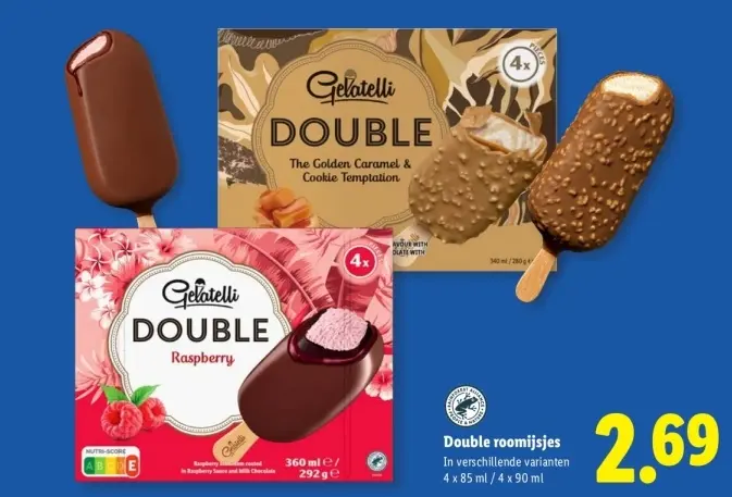 Aanbieding: DOUBLE roomijsjes