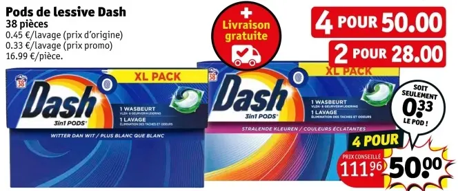 Offre: Pods de lessive