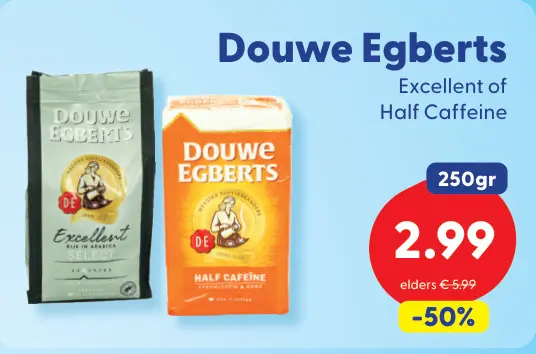 Aanbieding: Douwe Egberts Excellent of Half Caffeine