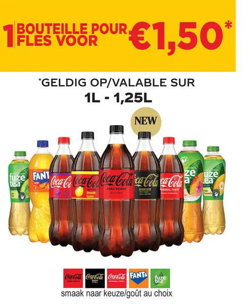 Offre: Coca-Cola, Fanta, Fuze Tea